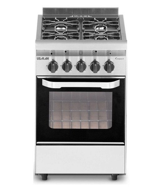 Cocina Usman Industrial 52cm 4 Hornallas Compact Color Plat Color Plateado
