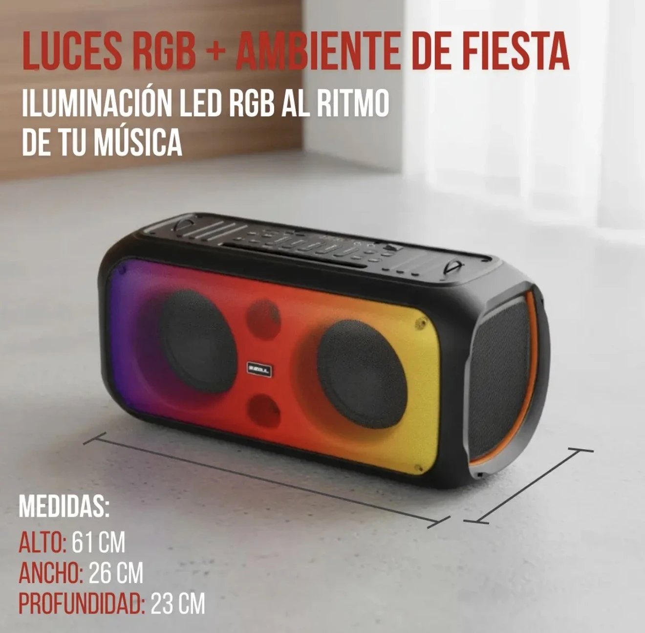 Parlante Soul Bluetooth Led Rgb Tws Nitro Break Xm2700