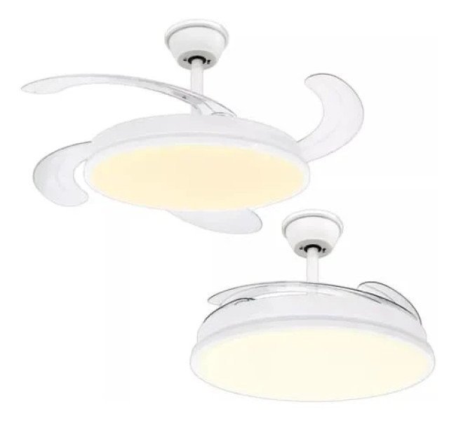 Ventilador de Techo Azana DC-36 con 4 Aspas Retráctiles de 1.05m Luz LED Dimerizable 6 Vel