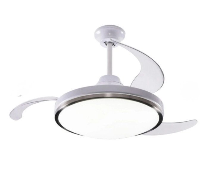 Ventilador De Techo Peabody Pe-vtr42s Retractil 51 Cm 50 Hz X 60 Hz Plateado 3 Aspas