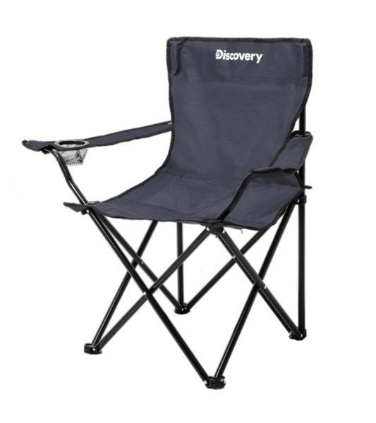 Silla Reforzada Plegable Camping Playa Exterior Discovery Color Negro