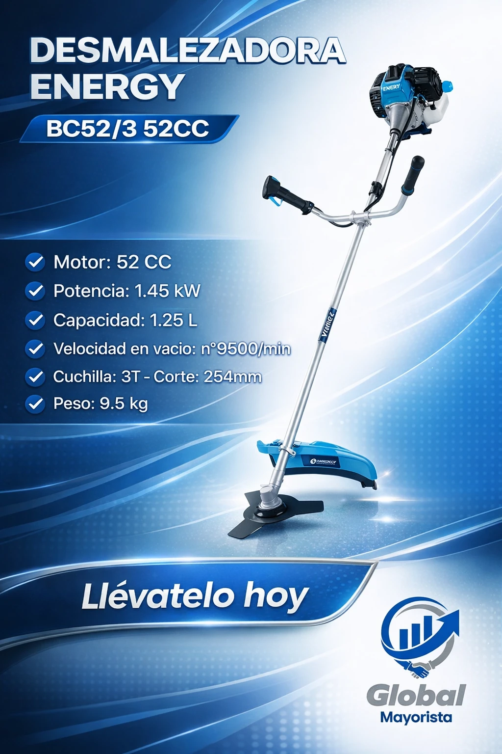 Desmalezadora Bordeadora Energy SYN-BC523 52cc 1.9Hp