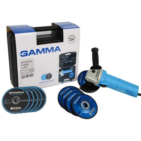 Amoladora Angular 750 W Gamma 115mm G1910KAR Frecuencia 50 Hz