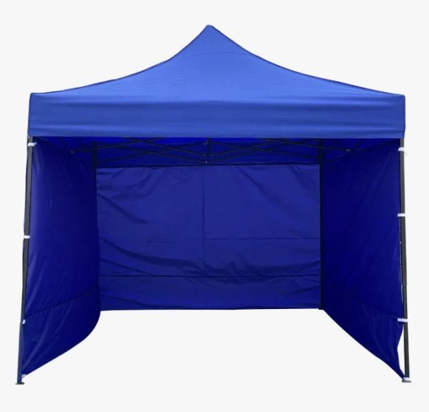 Gazebo 3x3 Con Paredes Carpa Impermeable Plegable Playa Kanji Azul