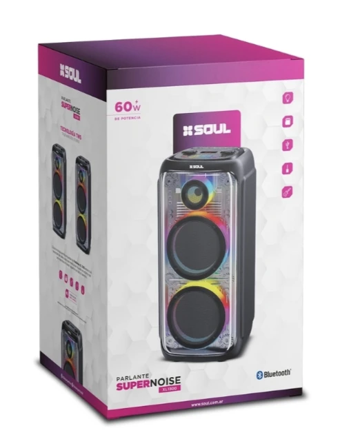 Parlante Soul Super Noise Xl1300 60w Portátil Negro
